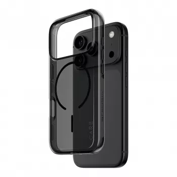 PanzerGlass CARE Smokey hoes met zwarte MagSafe voor iPhone 17 Pro