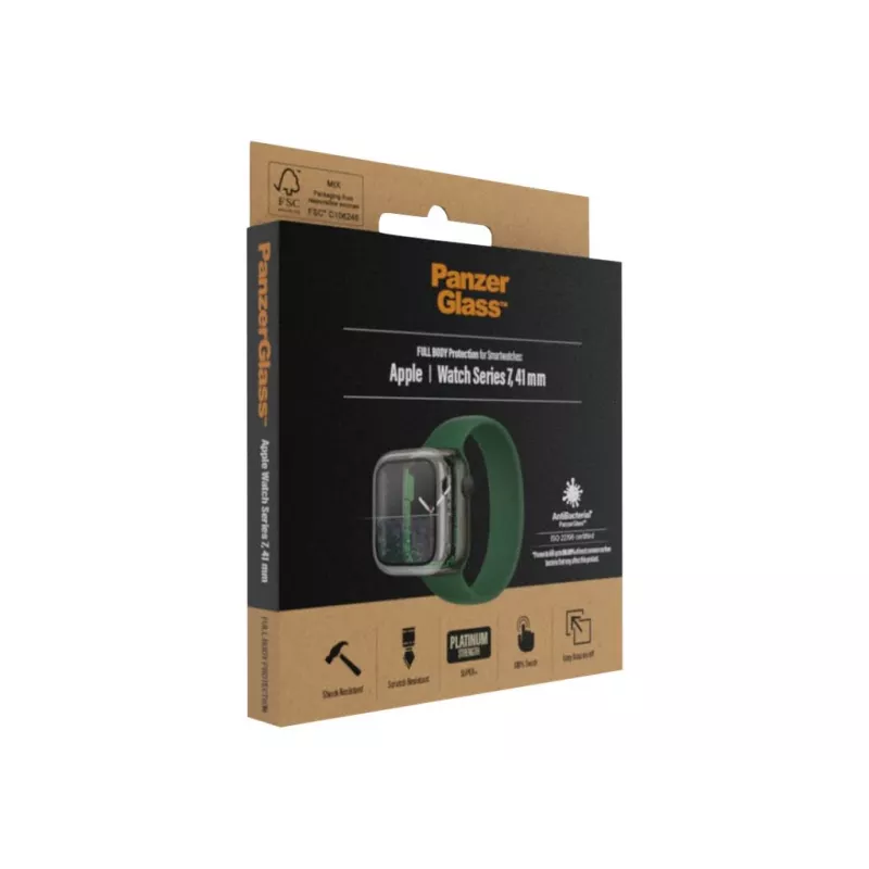 PanzerGlass Full Body Protector voor Apple Watch Series 7/8/9 41mm – transparant 9H gehard glas