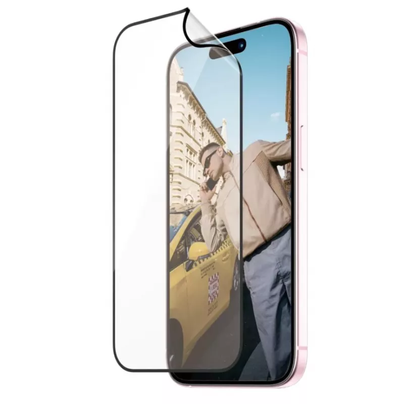 PanzerGlass MATRIX displayscherm met D3O voor iPhone 15 | ultra-wide fit met AlignerKit
