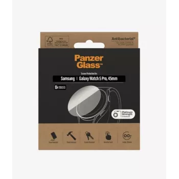 PanzerGlass Samsung Galaxy Watch 5 Pro 45 mm displayscherm - 9H gehard glas, antibacterieel, kras- en stootvast