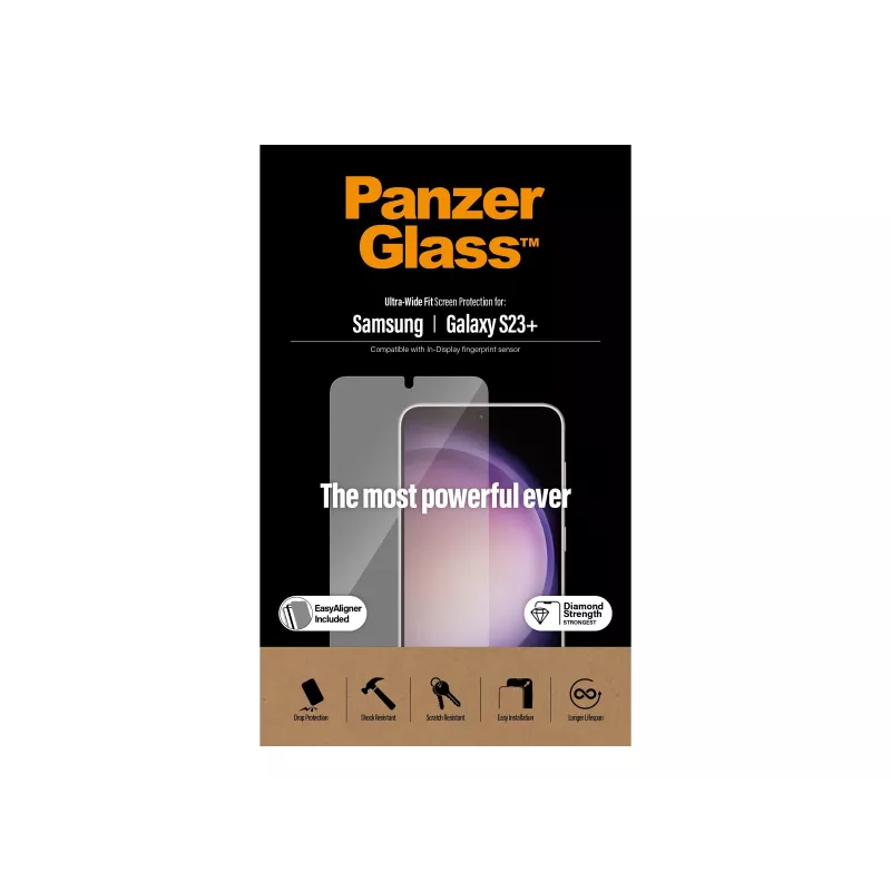 PanzerGlass Ultra-Wide Fit displayschermfolie voor Samsung Galaxy S23+ met applicator