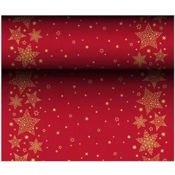Papstar 88171 rode cellulose tafelloperrol, 400 mm x 24 m, wegwerp, biologisch afbreekbaar
