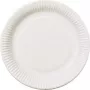 PAPSTAR pure wegwerpborden rond 26 cm extra sterk wit suikerriet-bagasse 50 stuks 11176