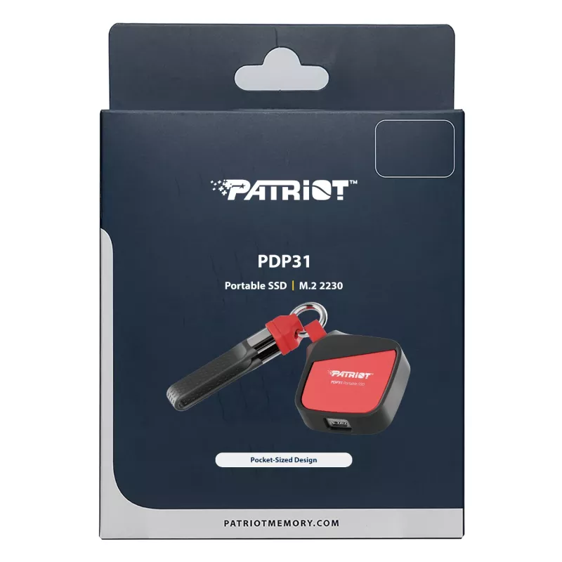 Patriot PDP31 2TB USB 3.2 Gen 2 Type-C draagbare SSD - zwart/rood