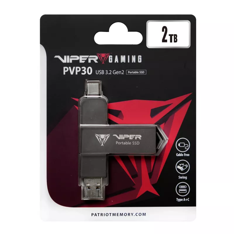 Patriot PVP30 2TB Duo Compacte Externe Draagbare SSD