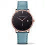 PAUL HEWITT herenhorloge The Grand Atlantic Line quartz horloge 42mm roségoud roestvrijstalen behuizing zwart leren band PHTGARB23S