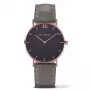 PAUL HEWITT unisex Sailor Line quartz horloge 39 mm roségoud RVS mesh zwarte wijzerplaat PH-SA-RSTB13S