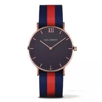PAUL HEWITT unisex horloge PHSARSTBNR20S 39mm zwart edelstaal mesh