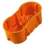 PAWBOL A.0042WPG diepe dubbele inbouwdoos 60 mm met schroeven, oranje