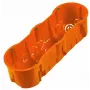 PAWBOL A.0043WPG diepe driedubbele inbouwdoos 60mm met schroeven, wit