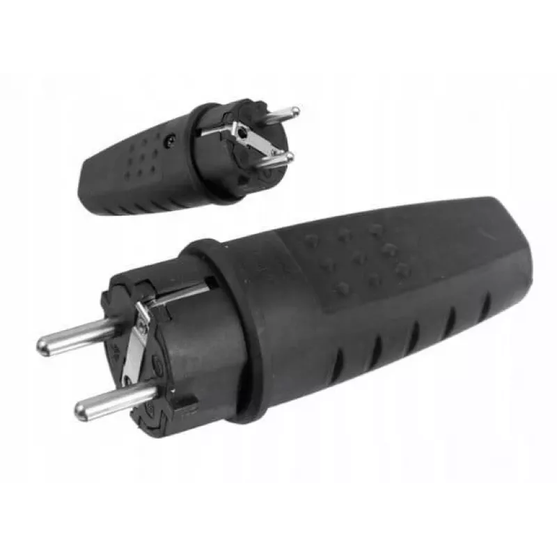 PAWBOL D.3158L LUX draagbare rubberen netstekker 250V 16A IP44 Schuko