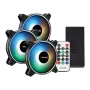 PCBuilder Tempest Chill ventilator-kit 3x120mm Dual Glow ARGB-ventilatoren + controller + RF-afstandsbediening
