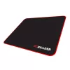 PCBuilder TRACK klein muismat – stofoppervlak, anti-fray genaaide randen, antislip rubberen basis, 3 mm dik, zwart