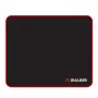 PCBuilder TRACK klein muismat – stofoppervlak, anti-fray genaaide randen, antislip rubberen basis, 3 mm dik, zwart