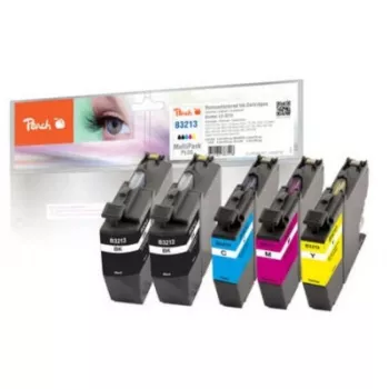 Peach PI500-267 multipack compatibele inktcartridges voor Brother LC-3213 (5-pack, zwart & kleur, 850/1375 pagina's)