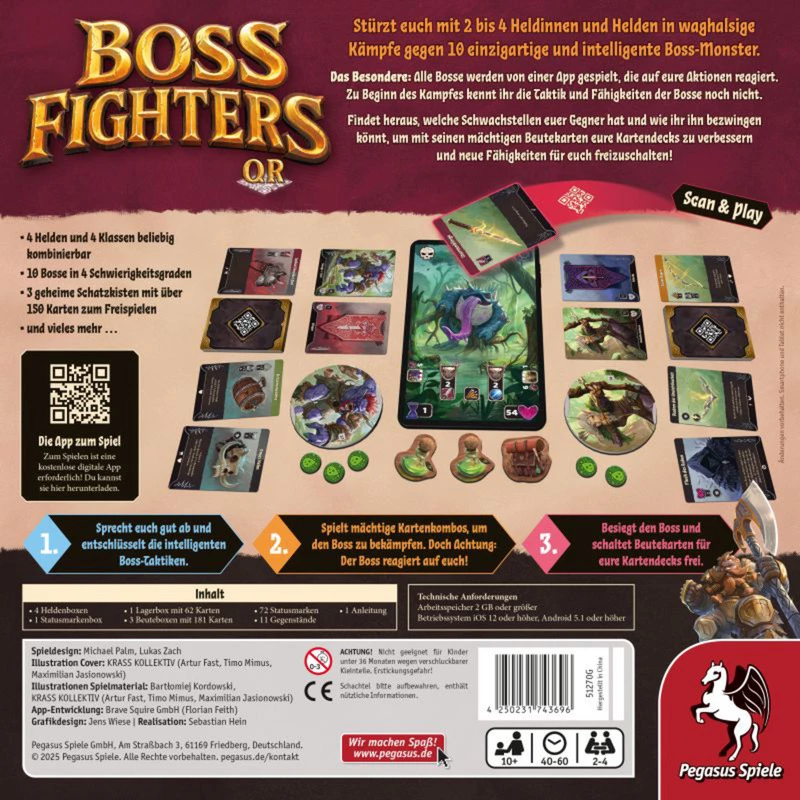 Pegasus Spiele Boss Fighters QR coöperatief kaartspel (51270G)