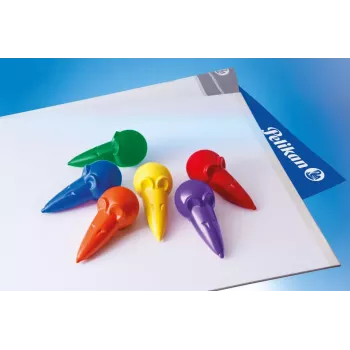 Pelikan 804073 waskrijtjes 6-delige set assorti kleuren in kartonnen doos