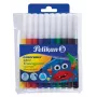 Pelikan 985663 fijne viltstift-set, 10 verschillende kleuren, wasbare inkt, geventileerde veiligheidsdoppen, fijne 1,0 mm punt