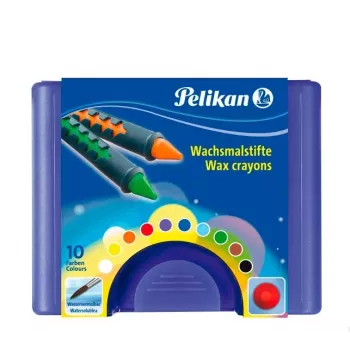 Pelikan K12 waskrijtjes 10 kleuren in kartonnen doos 723155