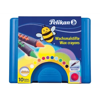 Pelikan K12 waskrijtjes 10 kleuren in kartonnen doos 723155