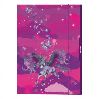 Pelikan Unicorn tekeningmap DIN A3, stevig karton met glittereffect, 1 stuk
