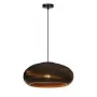 Hanglamp papier E27 bruin/zwart