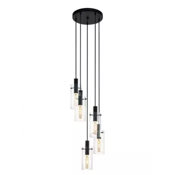 Hanglamp Montefino 97368 5x60W E27 chroom/wit