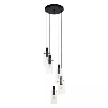 Hanglamp Montefino 97368 5x60W E27 chroom/wit