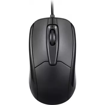 Perixx PERIMICE-209 P zwarte bedrade optische muis, 3 knoppen, 1000 DPI, USB, dubbelhandig 10442