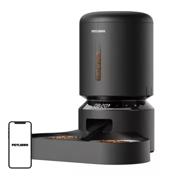 PETLIBRO Granary 5L voerbak met dubbele bak (zwart)