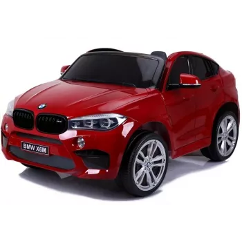 PETMEX Accu-aangedreven auto Nieuwe BMW X6M SUV LED-verlichting MP3 Rood gelakt