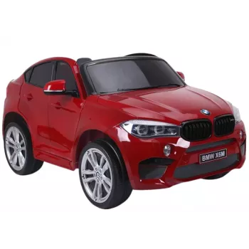 PETMEX Accu-aangedreven auto Nieuwe BMW X6M SUV LED-verlichting MP3 Rood gelakt