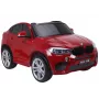 PETMEX Accu-aangedreven auto Nieuwe BMW X6M SUV LED-verlichting MP3 Rood gelakt