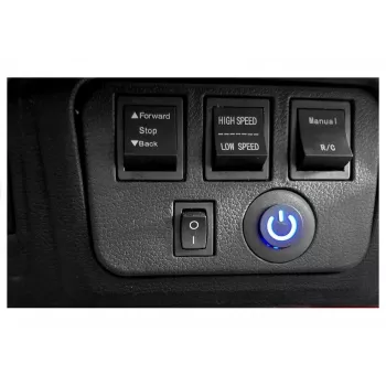 PETMEX Accu-aangedreven Jeep HP012 voor kinderen met LED-verlichting en MP3, Zwart
