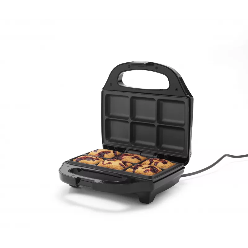 Petra PT5921DEKF Cake Maker – 7 minitaartjes/cupcakes/donuts, 700W, anti-aanbak, zwart