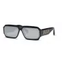PHILIPP PLEIN MAN SPP150-670703 zonnebril rechthoekig zwart montuur grijze glazen 67/11/145 mm