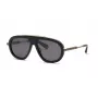 PHILIPP PLEIN MAN SPP151M570700 zonnebril zwart acetaat grijs glas 57mm