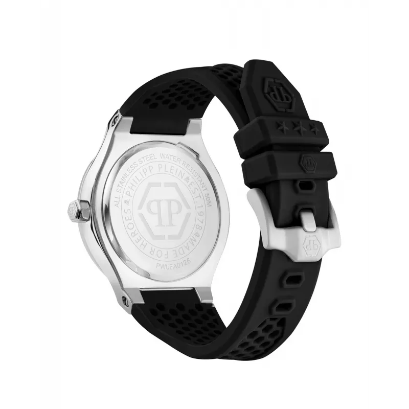 Philipp Plein heren automatisch skelet horloge PWUFA0125 44mm zwart silicone