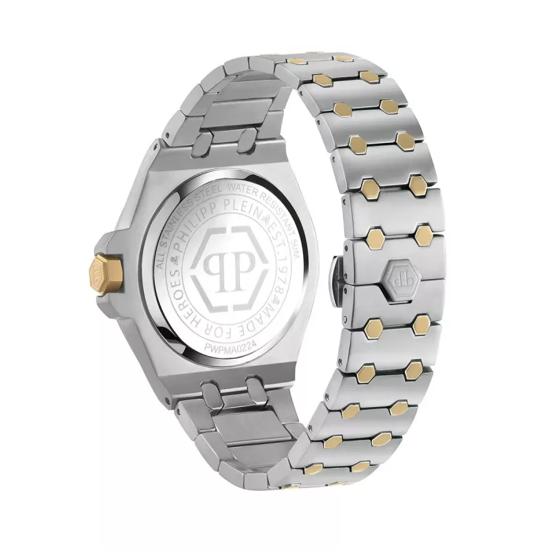 Philipp Plein Herenhorloge PWPMA0224 43mm zwarte wijzerplaat siliconen band