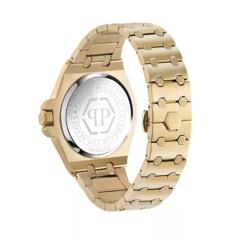 Philipp Plein herenhorloge PWPMA0324 43mm zwarte skeletwijzerplaat siliconen band