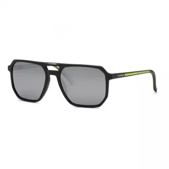 Philipp Plein Sport herenzonnebril SSP032-58C02X zwart acetaat montuur grijze glazen 58/19/145 mm