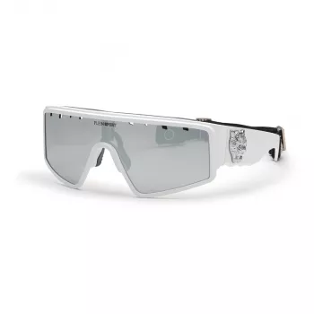 Philipp Plein Sport SSP007V995WWX herenzonnebril - zwart montuur, rookgrijze glazen