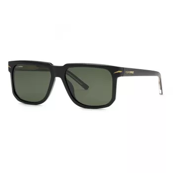 Philipp Plein Sport SSP037-59700P heren gepolariseerde zonnebril, zwart montuur, grijze glazen, 59/16/150 mm