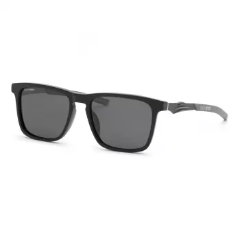 PHILIPP PLEIN SPORT SSP038-57700P heren gepolariseerde zonnebril, zwart montuur, grijze glazen, 57/18/145 mm