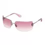 Philipp Plein SPP027V950A39 dames vierkante zonnebril - zwart acetaat frame grijze glazen 95mm