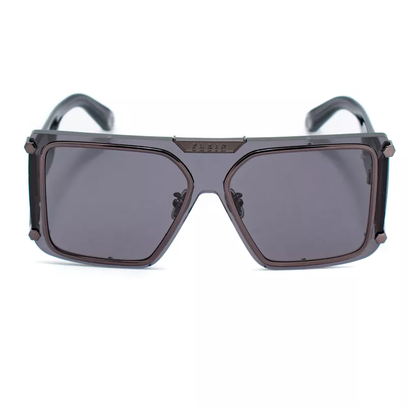 Philipp Plein SPP096M990I86 Heren zonnebril Pilot Aviator Metaal Zwart Grijs Verloop UV400 99mm