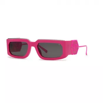 Philipp Plein SPP119M5807BE unisex vierkante zonnebril zwart/grijs 58/21/135 mm