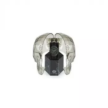 Philipp Plein The $keleton heren automatisch horloge PWPRA0624 46mm RVS zwart siliconen