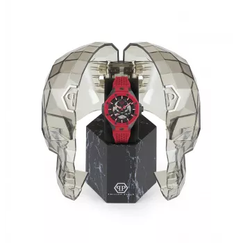 Philipp Plein The $kull King heren quartz horloge PWPFA0524 44 mm zwart siliconen