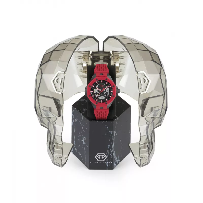 Philipp Plein The $kull King heren quartz horloge PWPFA0524 44 mm zwart siliconen